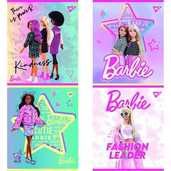 Зошит у лінію 12 л YES Barbie мікс обкладинок мат. ВДЛ+глітер (766803)