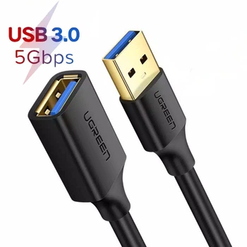 USB-кабель подовжувач USB на USB UGREEN Extension Male Cable (1.5m, 5Gbit/s, OTG, USB 3.0, 2A). Black
