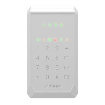 Кодова клавіатура Tiras K-PAD4 white для управління охоронною системою Orion NOVA II