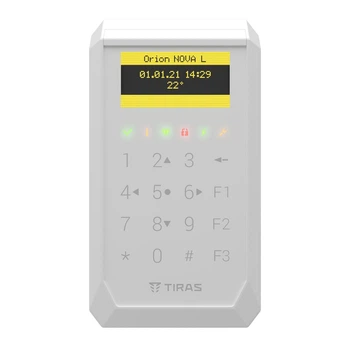 Кодова клавіатура Tiras K-PAD OLED white для управління охоронною системою Orion NOVA II
