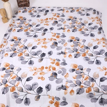 Простынь без резинки Бязь Autumn flowers 180*220 см Белый