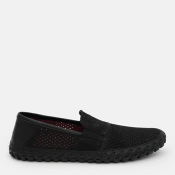 Мужские мокасины кожаные Prime Shoes 10-131-73130 43 28.5 см 131 Black Nubuck (PS_2000000137339)