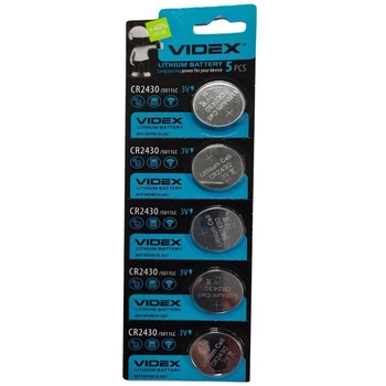 Батарейка Videx CR2430 Lithium 3V (блистер 5 шт) (50674)