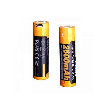 Аккумулятор Fenix 18650 2600 mAh micro usb зарядка (m498049)