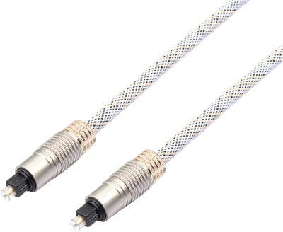 Kabel optyczny Reekin Toslink Slim 3 m Silver/Gold (CAB-013-3M)