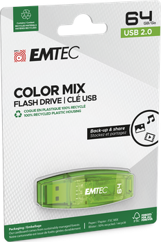 Pendrive Emtec C410 64GB USB 2.0 Green (ECMMD64G2C410)