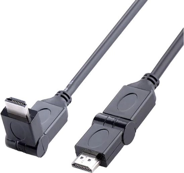 Кабель Reekin HDMI - HDMI Full HD 270В° 1 м Black (HDMI-005-1M)