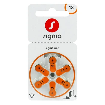 Батарейка Signia 13 (PR48) для слухового аппарата, 1.45V, блистер 6шт