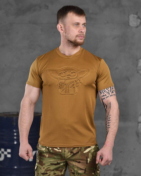 Армійська чоловіча потовідвідна футболка Йода (Yoda) M койот (86477)