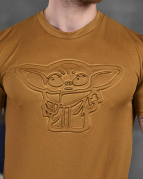 Армійська чоловіча потовідвідна футболка Йода (Yoda) M койот (86477)