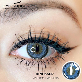 Кольорові лінзи сині очі дракона Dinosaur Blue Eyeshare