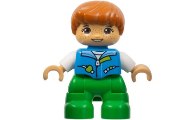 Конструктор LEGO Child Boy - Dark Azure Vest, White Shirt, Hearing Aids 1 деталей (47205pb097)