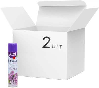 Упаковка аерозольних освіжувачів повітря Ozone Lilac Scent 300 мл х 2 шт (4820019801667)