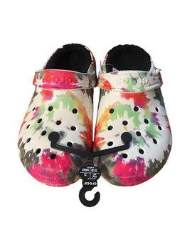 Женские кроксы утепленные Crocs Classic Lined Tie Dye Clog 206341-0C5 36/37 (M4/W6) 22 см Разноцветные