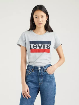 Koszulka damska bawełniana Levi's The Perfect Tee 17369-1687 S Szara (5400970695940)