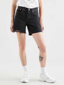 Krótkie spodenki damskie jeansowe Levi's 501 Mid Thigh Short 85833-0016 29 Czarne (5400970000454)