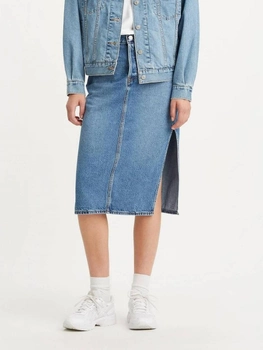Спідниця джинсова міді літня жіноча Levi's Side Slit Skirt A4711-0000 25 Artist Divided (5401105466022)