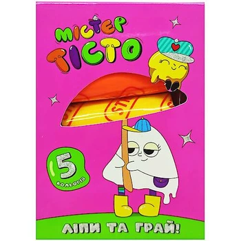 Набір для творчості Містер тісто 5 кольорів STRATEG (41011)