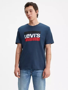 Koszulka męska bawełniana Levi's Sportswear Logo 39636-0003 2XL Granatowa (5400537536327)
