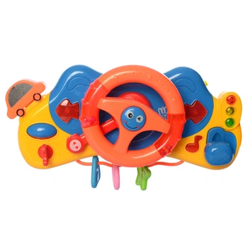 Детская музыкальная игрушка Автотренажер руль Limo Toy голубой