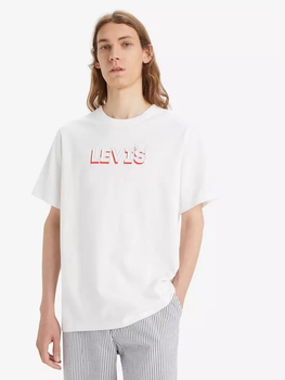 Koszulka męska bawełniana Levi's Ss Relaxed Fit Tee 16143-1245 S Biała (5401128853212)