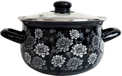 Кастрюля Gusto Лепестки ночи GT-T-124-LN 24 см 5.7 л (BP126824)