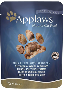 Вологий корм для котів Applaws Wet Cat Food pouch Tuna and Sea Bream 70 г (5060122491938)