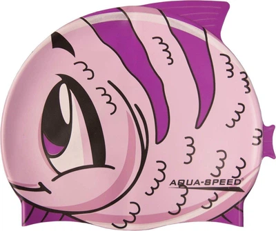 Шапка для плавания Aqua Speed ZOO FISH 5528 розовая рыбка Дит OSFM
