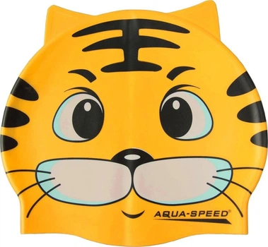 Шапка для плавания Aqua Speed ZOO CAT 5529 желтый кот Дит OSFM