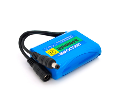 Акумуляторна батарея літієва QiSuo 12V 3.4A з елементами Li-ion LG 18650, DC5.5x2.1, (56x20x70mm)