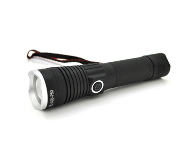 Ліхтар ручний BAILONG BL-A92-P50, 1LED P50, 10W, 3 режими, 18650 немає в комплекті, Black, IP44, USB-Type-C, 154х36х28мм, BOX
