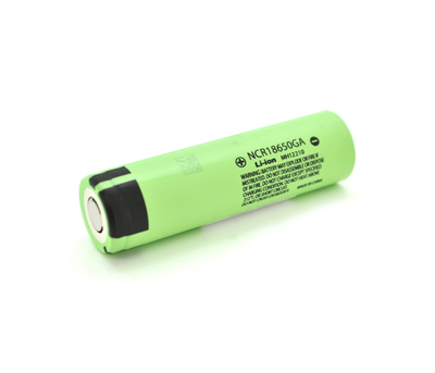 Акумулятор 18650 Li-Ion Panasonic NCR18650GA, 3500mAh, 10A, 4.2 - 3.6 - 2.5V, Green