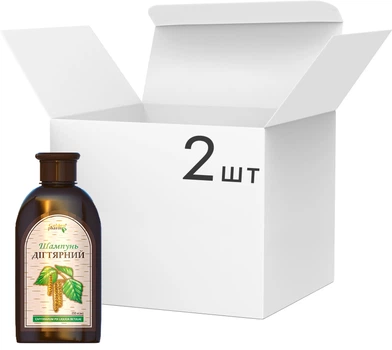 Упаковка шампуню Golden Pharm Дігтярний для зміцнення волосся 250 мл х 2 шт (2775298341079)