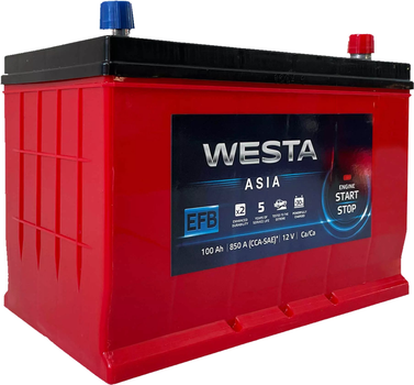 Автомобільний акумулятор Westa 6CT-100 АзЕ ASIA EFB (WAE100)
