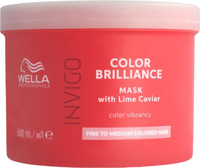 Maska do włosów cienkich i normalnych Wella Professionals Invigo Color Brilliance uwydatniająca kolor 500 ml (4064666321851)