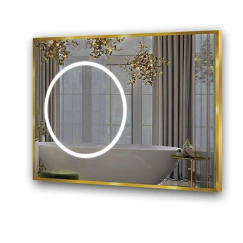 Зеркало DOLYANA GOLD в алюминиевой раме с подсветкой LED (1200x1000x30)