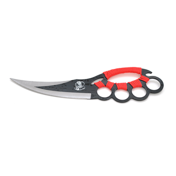 Нож для кемпинга SC-8115, Black-Red, Чехол