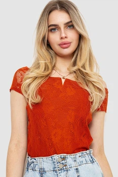 Топ женский однотонный, цвет терракотовый, 244R160, XS