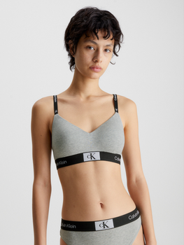 Biustonosz bawełniany Calvin Klein Underwear 000QF7218E-P7A M Szary (8720107348011)