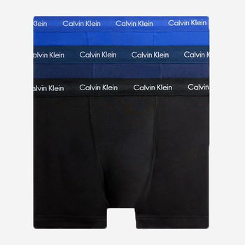 Набір трусів шорт чоловічих бавовняних Calvin Klein Underwear 0000U2662G-4KU L 3 шт Чорний/Синій/Блакитний (8719113950776)