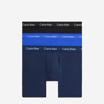 Набір трусів шорт чоловічих бавовняних Calvin Klein Underwear 000NB1770A-4KU M 3 шт Чорний/Синій/Блакитний (8719115052713)