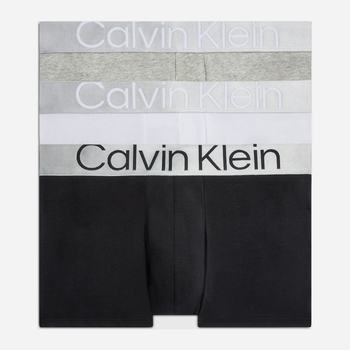 Набір трусів шорт чоловічих бавовняних Calvin Klein Underwear 000NB3130A-MPI S 3 шт Сірий/Чорний/Білий (8719855389902)