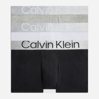 Набір трусів шорт чоловічих бавовняних Calvin Klein Underwear 000NB3130A-MPI M 3 шт Сірий/Чорний/Білий (8719855389919)