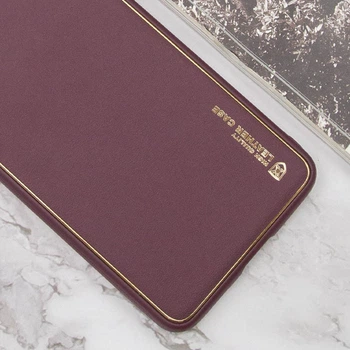 Шкіряний чохол Xshield для Samsung Galaxy S24+ Бордовий / Plum Red Без бренду