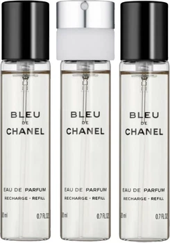 Набір змінних блоків для чоловіків Chanel Twist and Spray Парфумована вода Chanel Bleu de Chanel 3 x 20 мл (3145891073102)