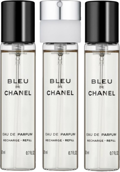 Набір змінних блоків для чоловіків Chanel Twist and Spray Парфумована вода Chanel Bleu de Chanel 3 x 20 мл (3145891073102)