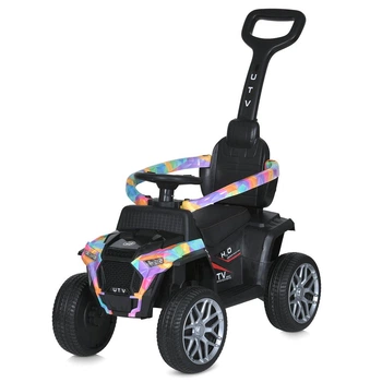 Толокар квадроцикл з батьківською ручкою Bambi Racer M 5731EL-12 великі колеса світло фар музика