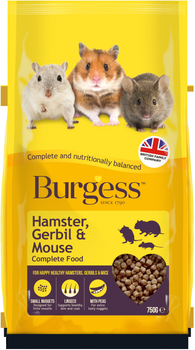 Корм для мишей і хом'яків Burgess Hamster Gerbil and Mouse Nuggets 750 г (5023861000403)
