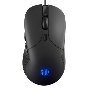 Мышь проводная INPHIC B2 игровая с регулируемой RGB подсветкой и 8800 DPI, ЧЁРНЫЙ матовый