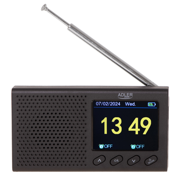 Радиоприёмник ADLER AD 1198 POLAND Bluetooth FM часы с дисплеем
